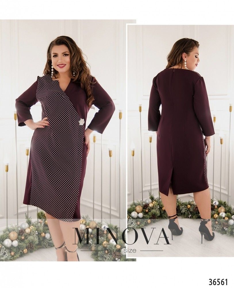 Платье 103-1-марсала Minova