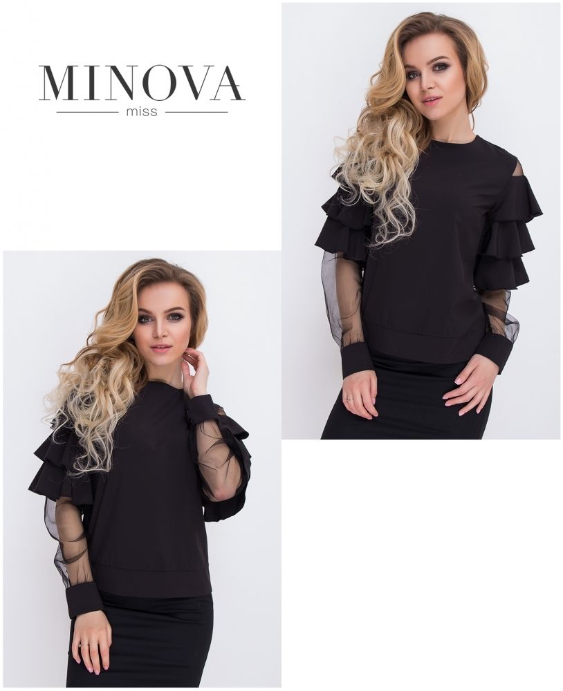 Блуза 8578-черный Minova