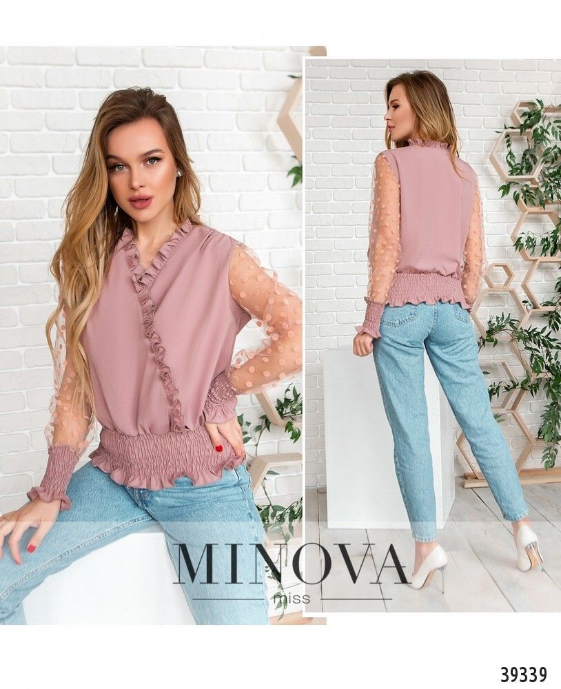 Рубашка 4118-пудровый Minova