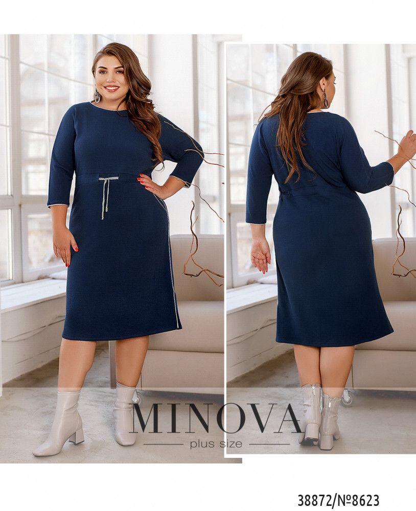 Платье 8623-темно-синий Minova