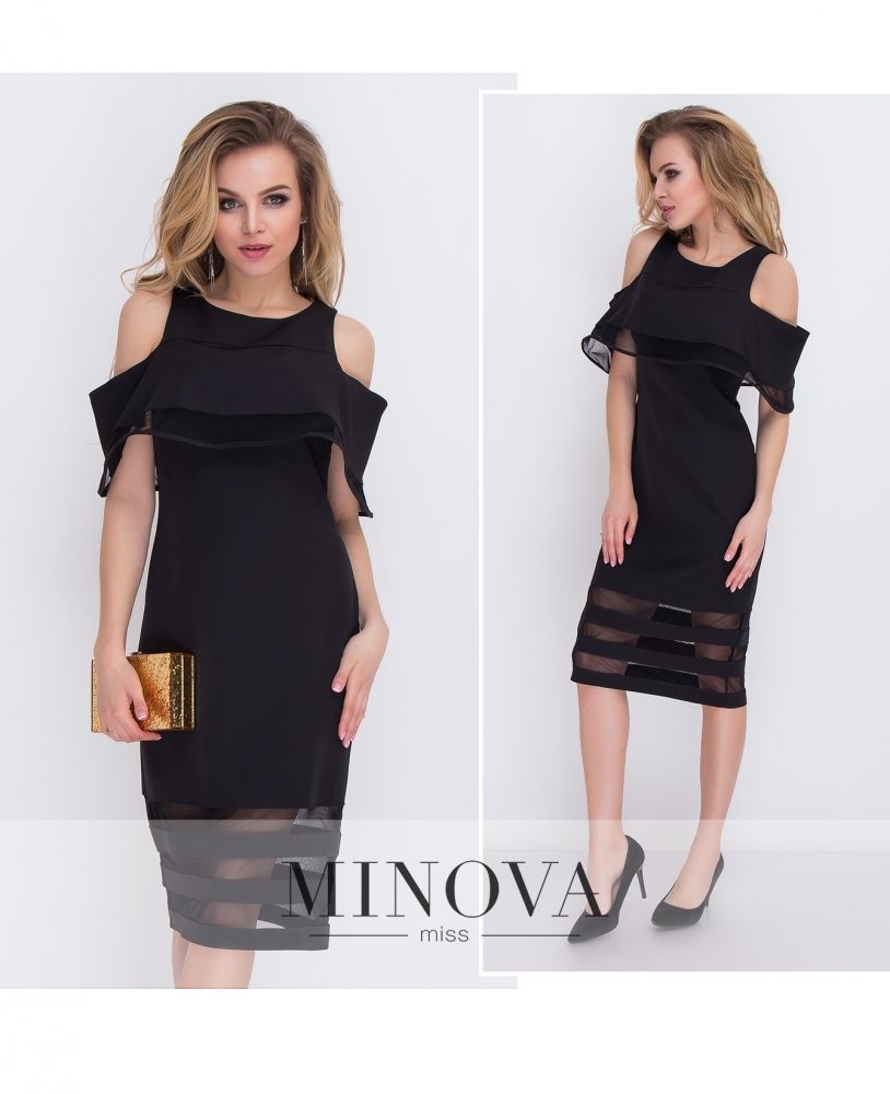 Платье 8576-черный Minova