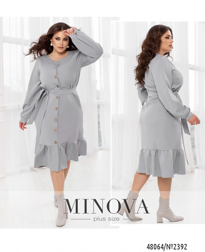 Платье 2392-серый Minova