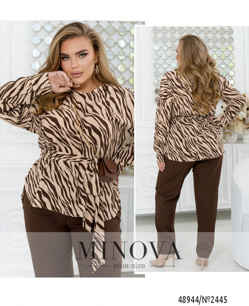 Блуза 2445-шоколадный Minova