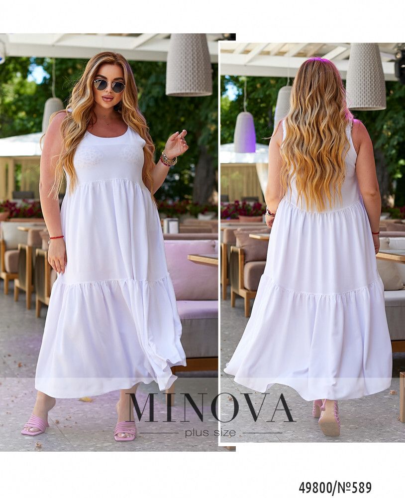 Платье 589-белый Minova