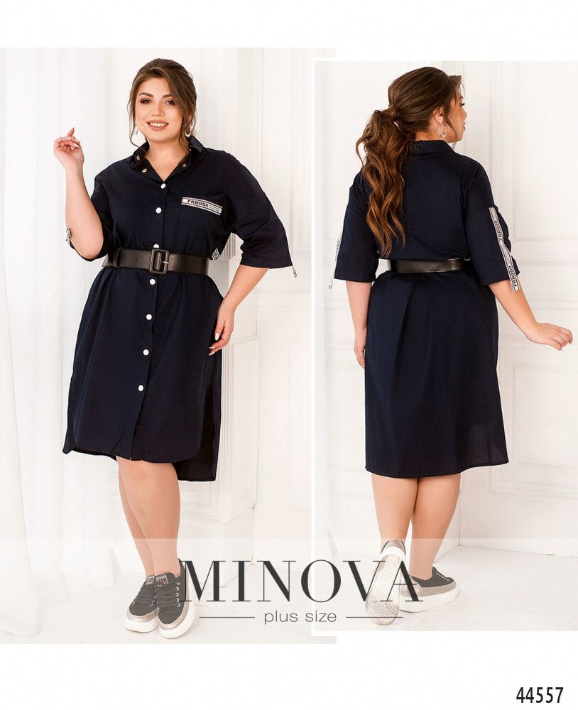 Платье 186Б-темно-синий Minova
