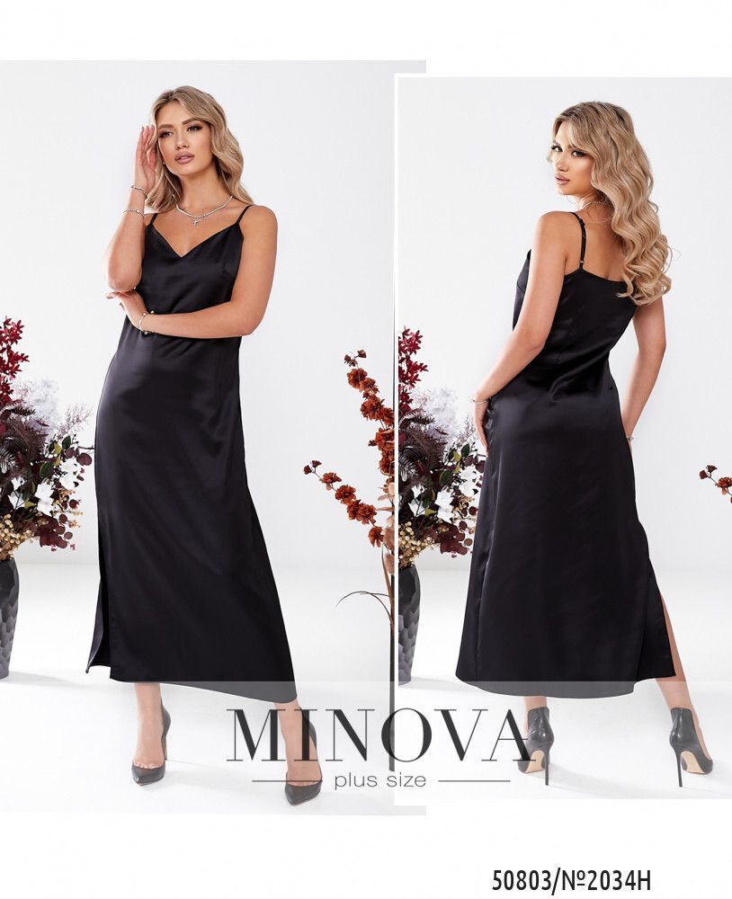 Платье 2034Н-черный Minova