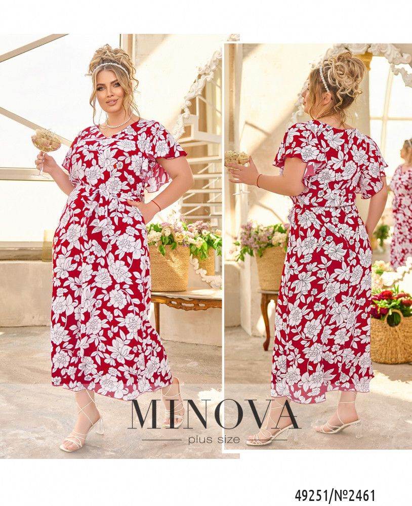 Платье 2461-красный Minova