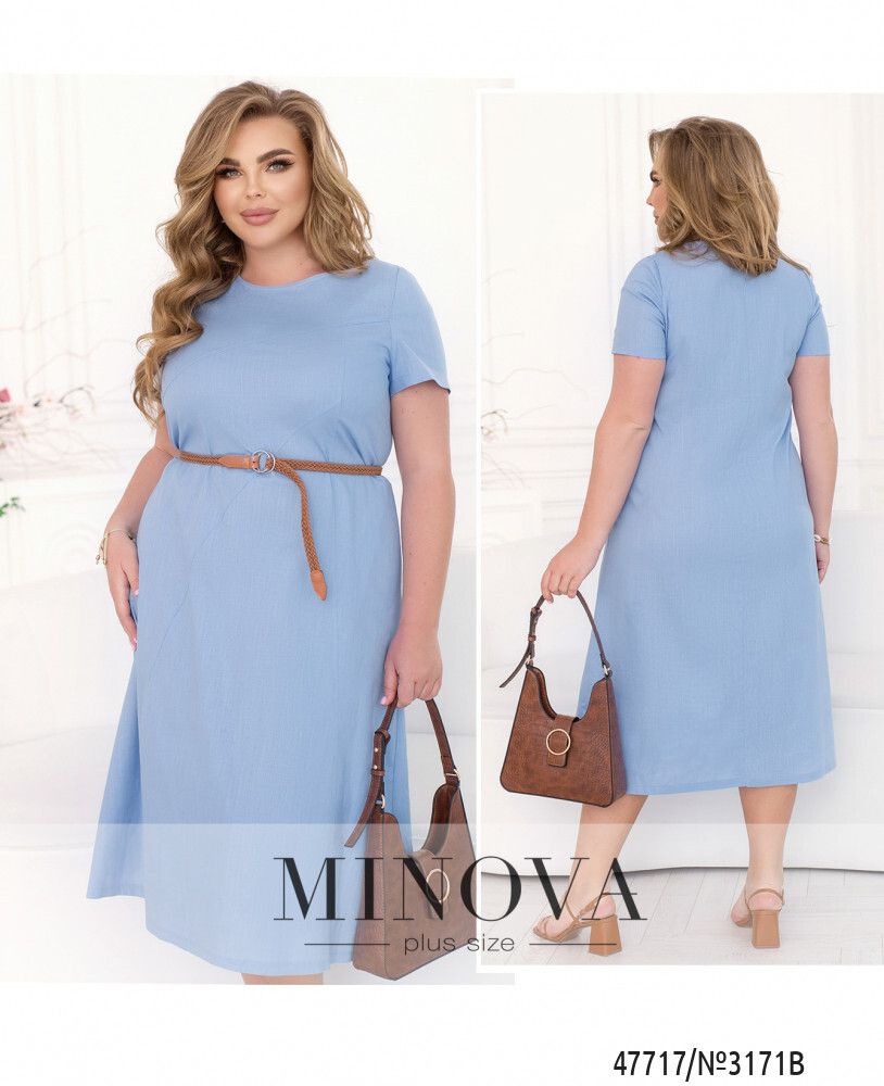 Платье 3171B-голубой Minova