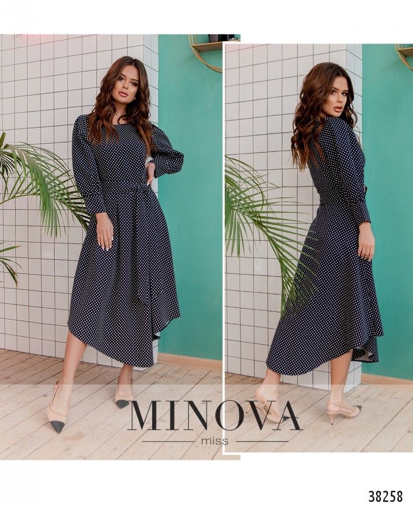 Платье 3137-темно-синий Minova
