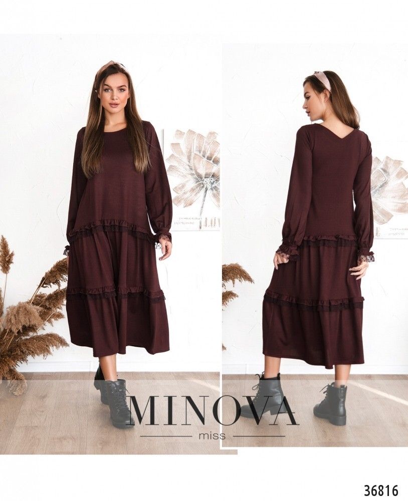 Платье 3130-бордо Minova