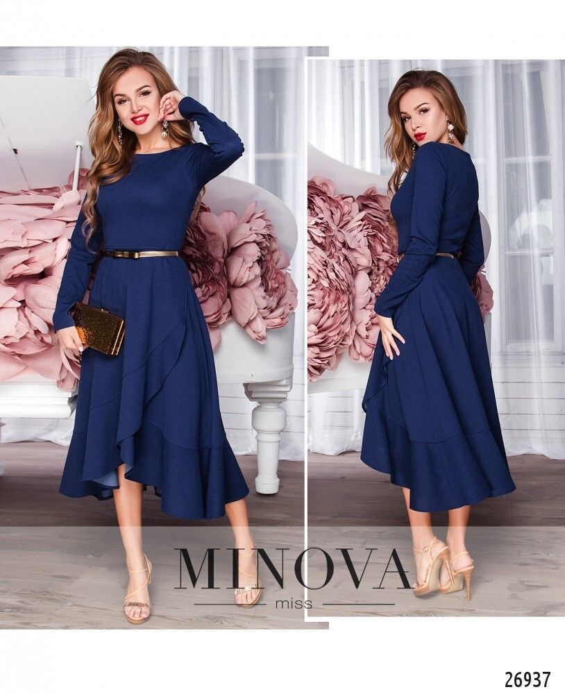 Платье 3107-1-синий Minova