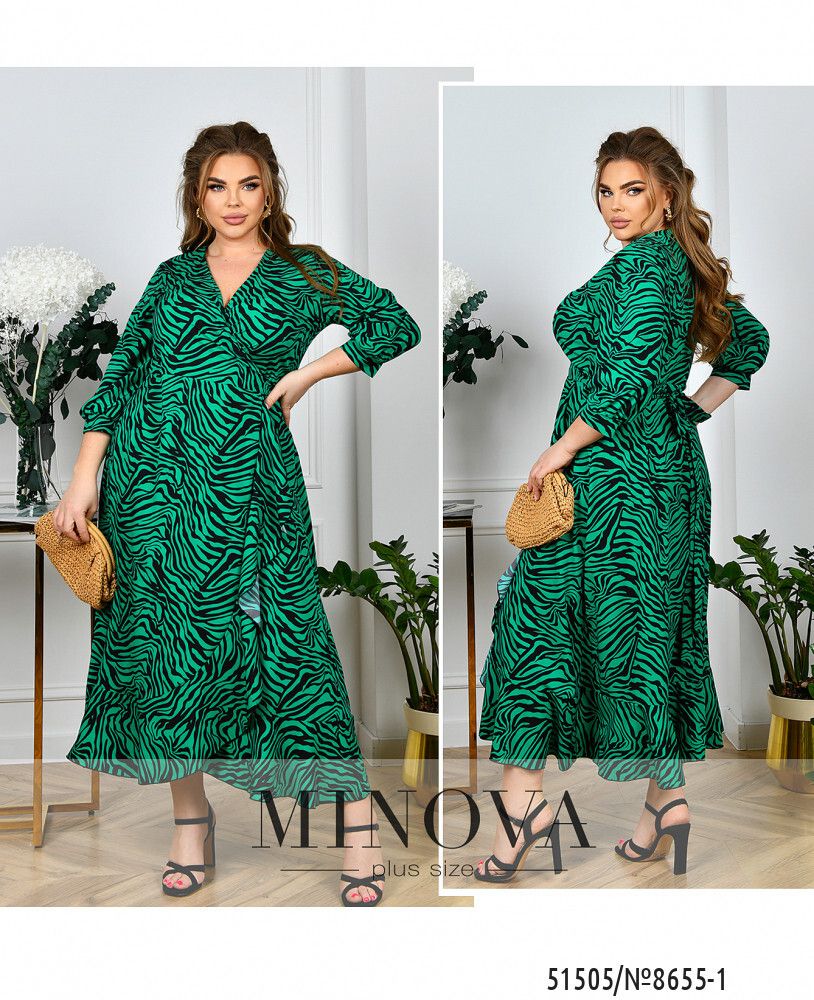 Платье 8655-1-зеленый Minova
