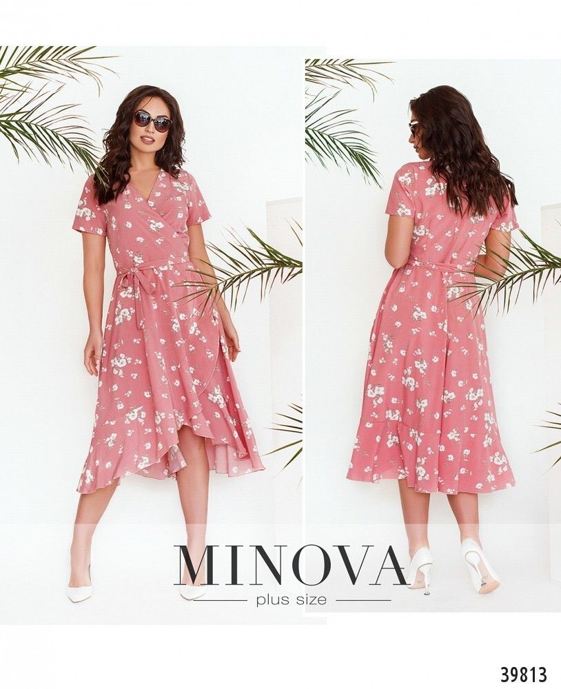 Платье 3152B-розовый Minova