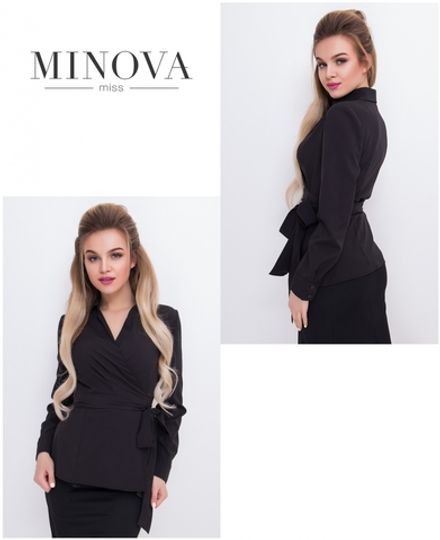 Блуза 3007-черный Minova Фото 1