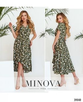 Платье 3152-оливка Minova Фото 1