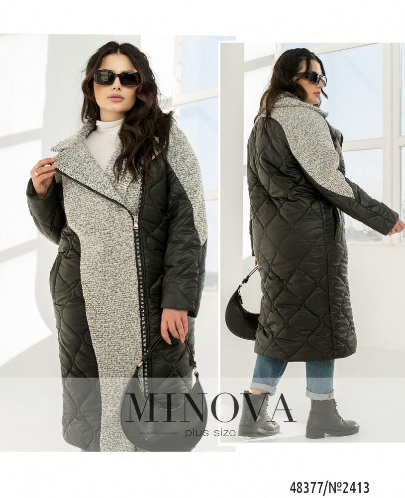 Куртка 2413-черный-серый Minova