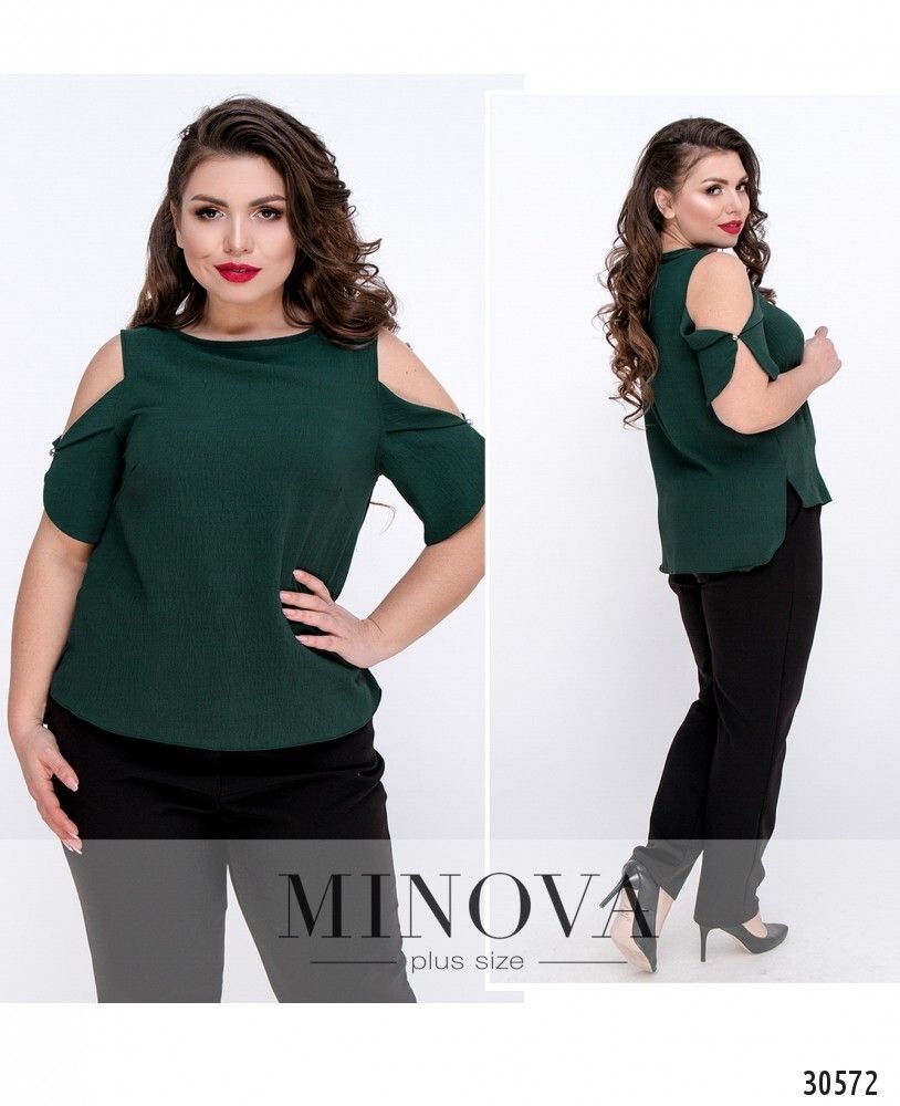 Блуза 4087-темно-зеленый Minova