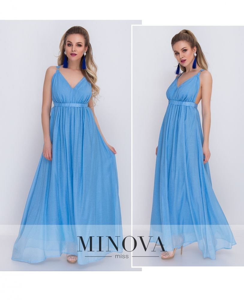 Платье 1045-голубой Minova