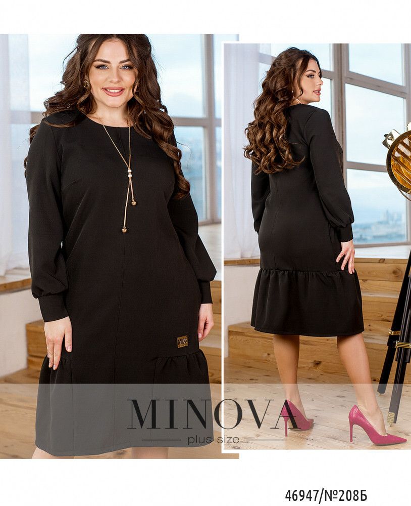 Платье 208Б-черный Minova