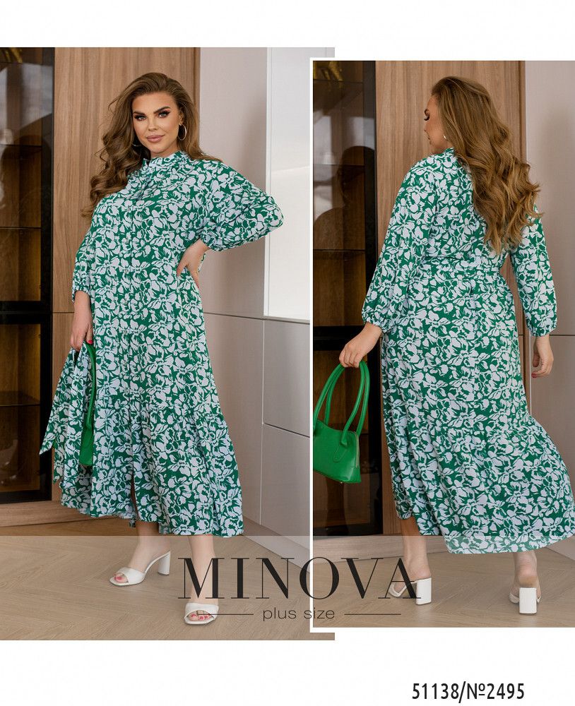 Платье 2495-зеленый Minova