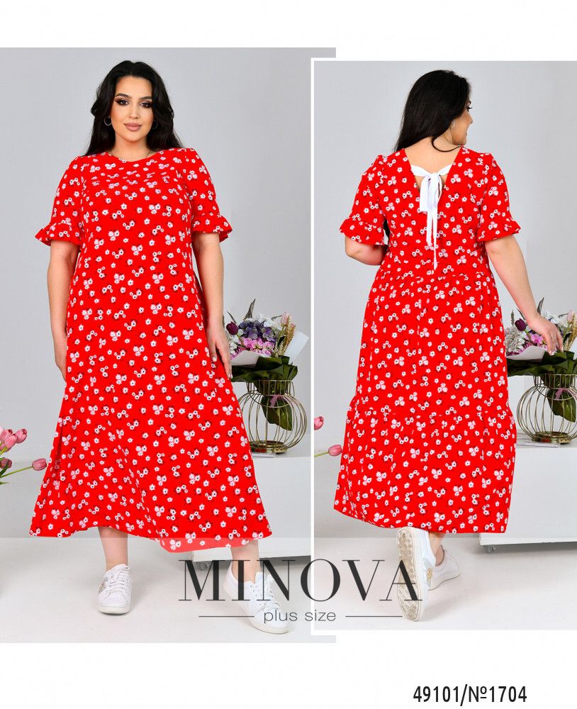 Платье 1704-красный Minova
