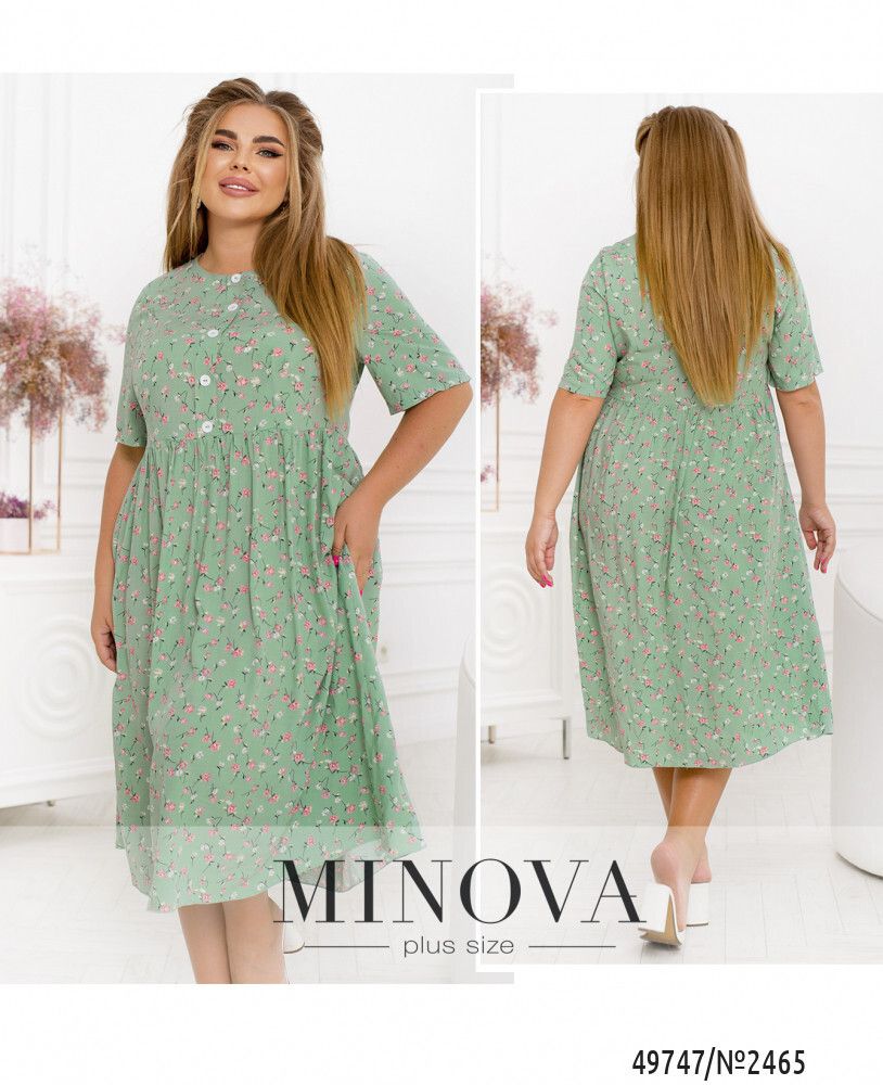 Платье 2465-оливка Minova
