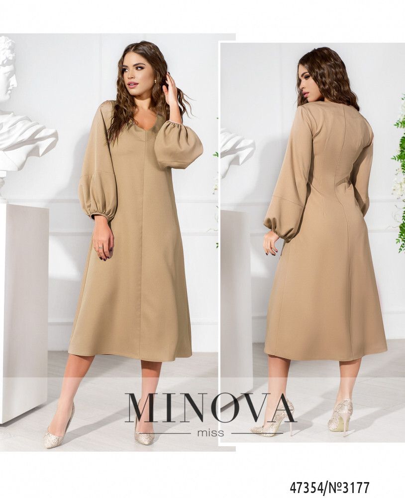 Платье 3177-бежевый Minova
