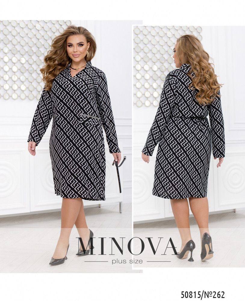 Платье 262-черно- серый Minova