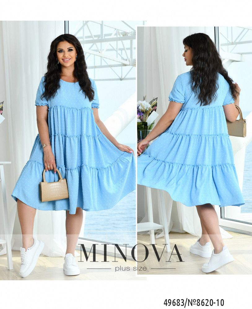 Платье 8620-10-голубой Minova