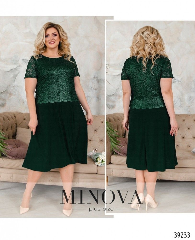Платье 420-зеленый Minova