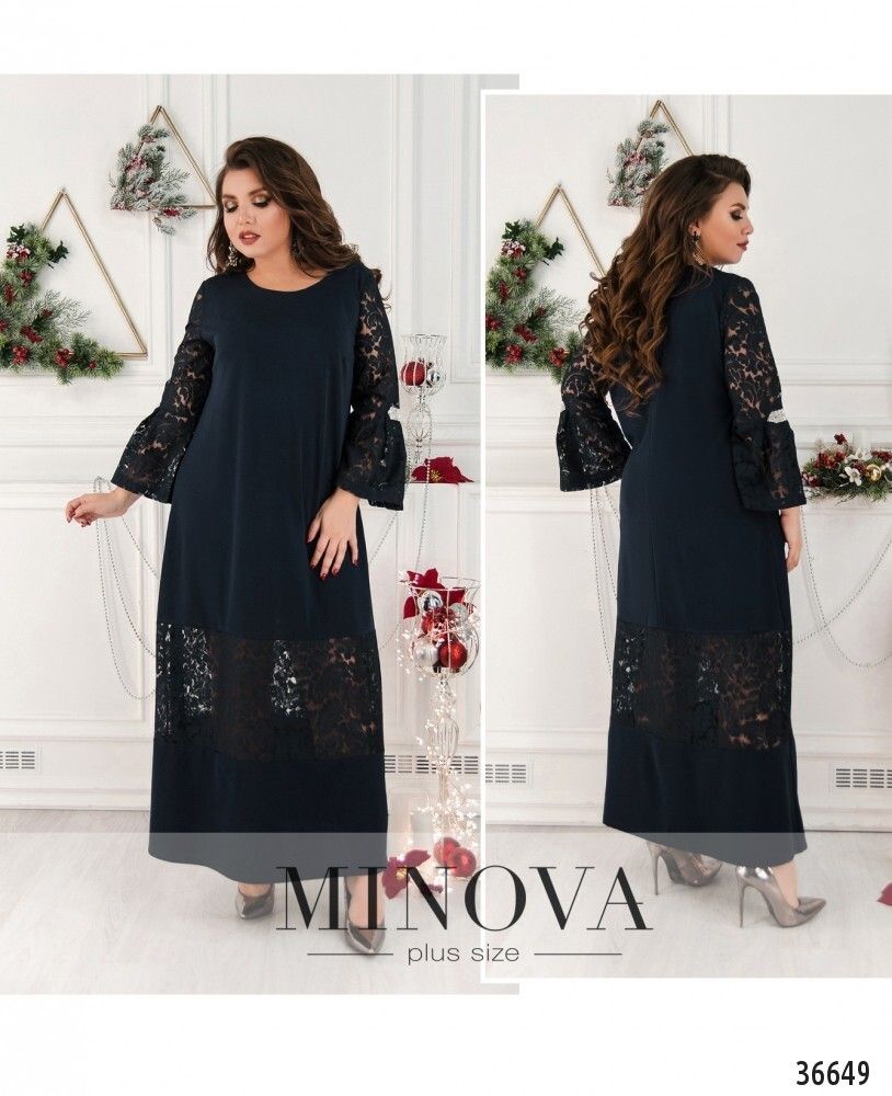 Платье 148А-темно-синий Minova