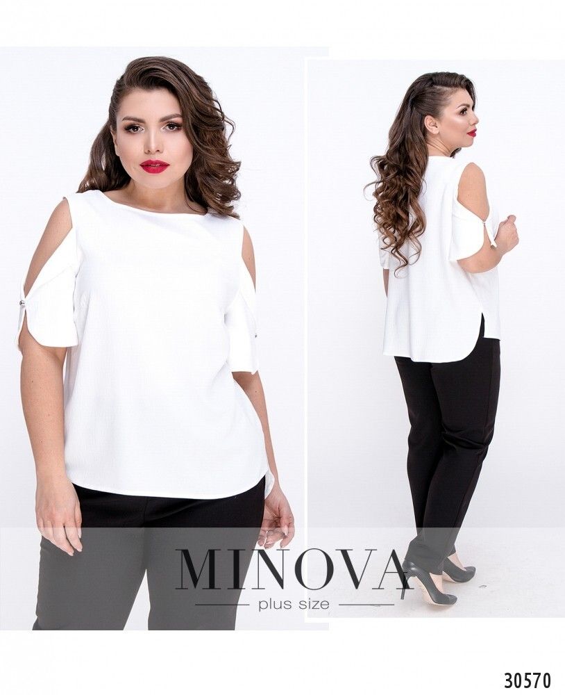Блуза 4087Б-белый Minova