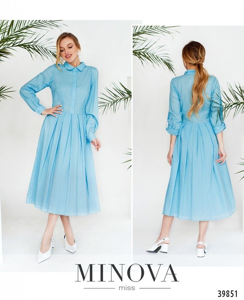 Платье 3151-небесно-голубой Minova