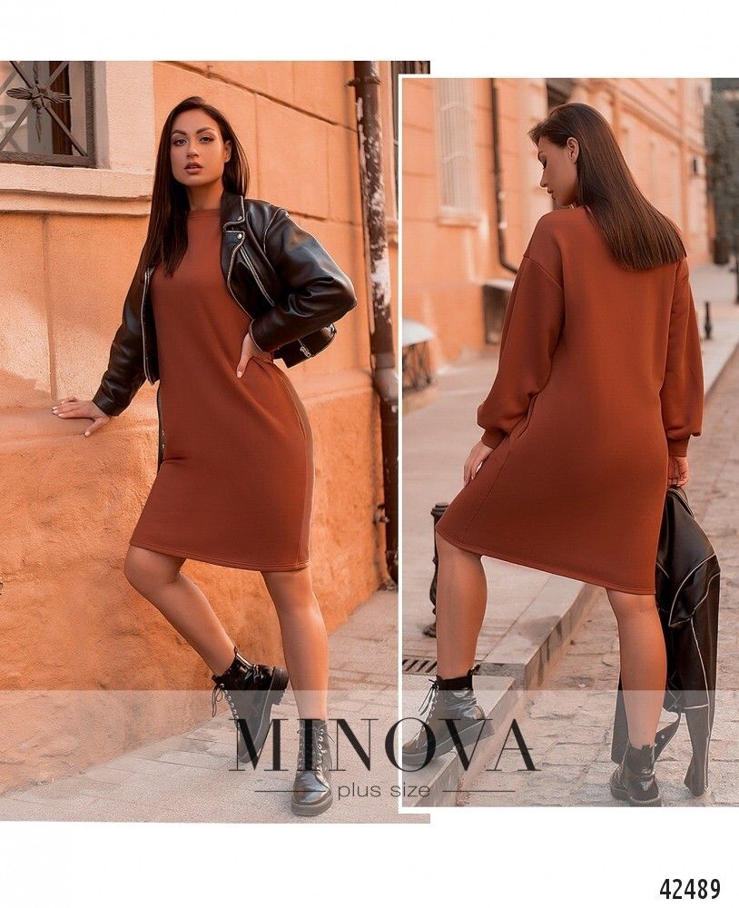Платье 2082Б-кирпичный Minova