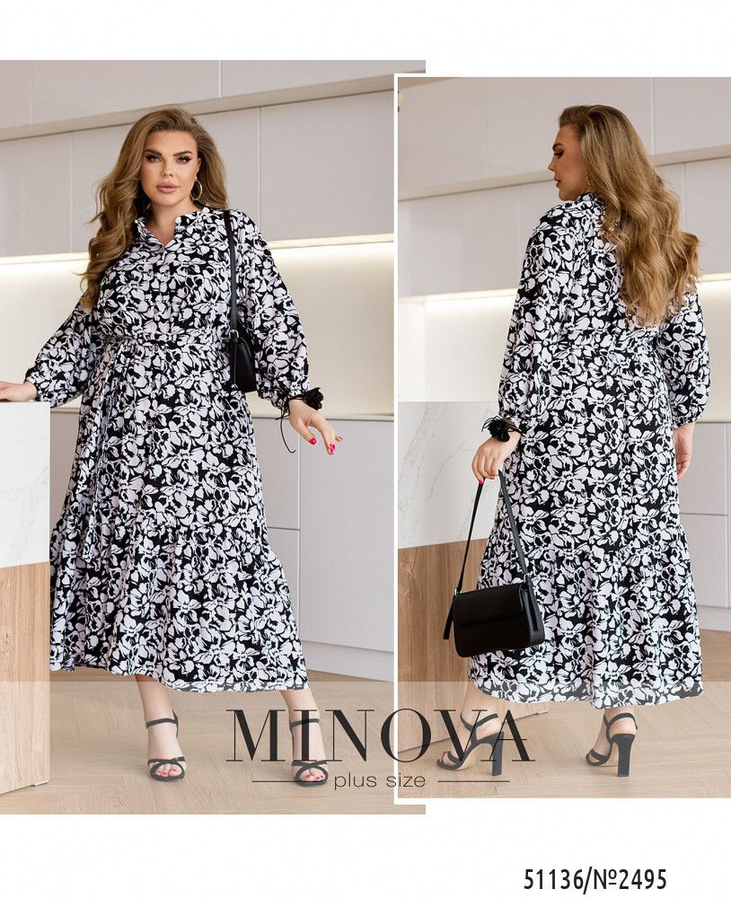 Платье 2495-черный Minova