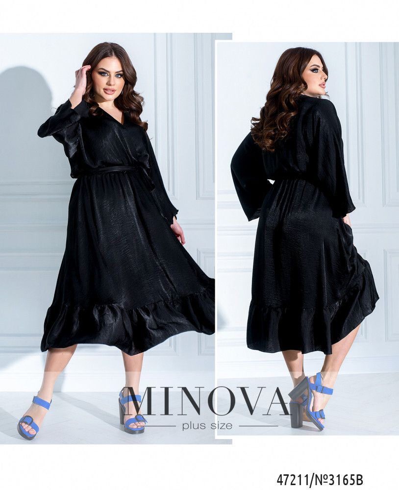 Платье 3165B-Черный Minova