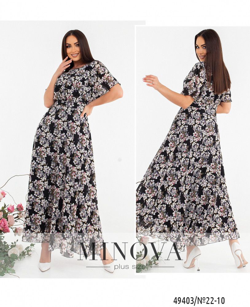 Платье 22-10-черный Minova