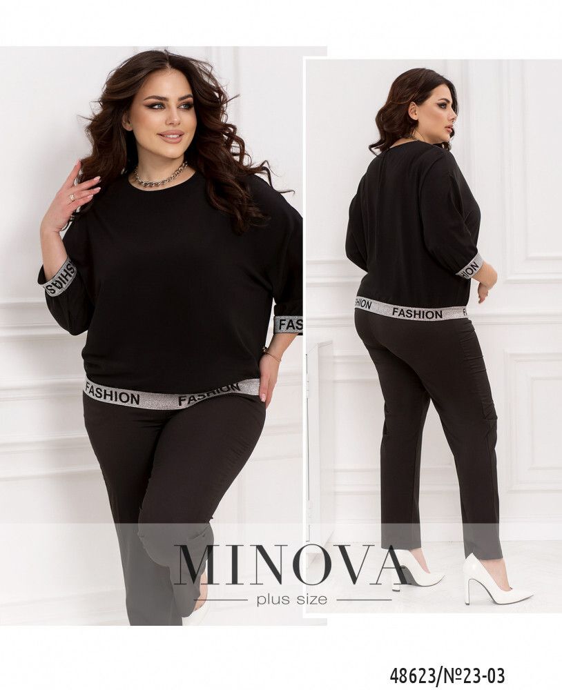 Блуза 23-03-черный Minova