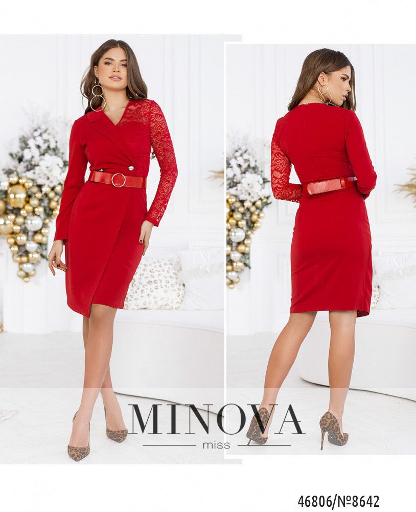 Платье 8642-красный Minova