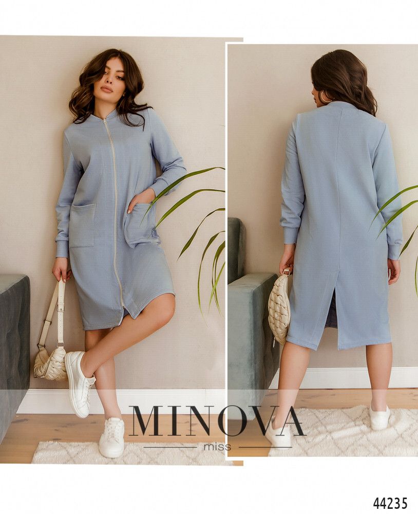 Платье 2152-голубой Minova