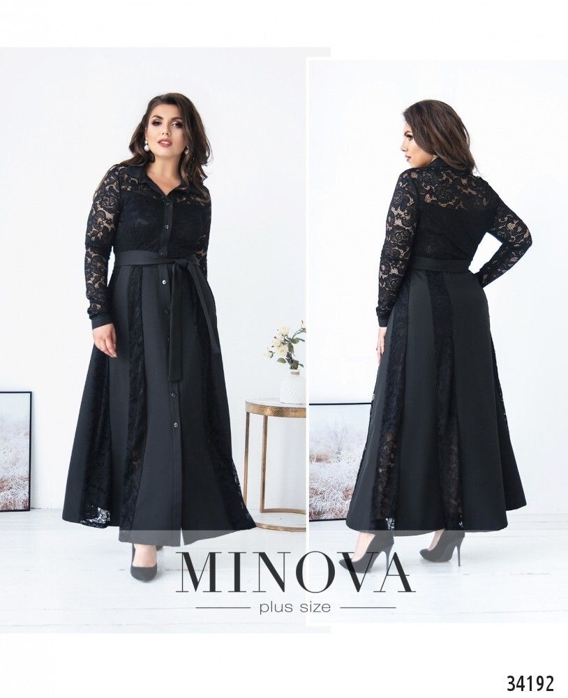 Платье 8618-черный Minova
