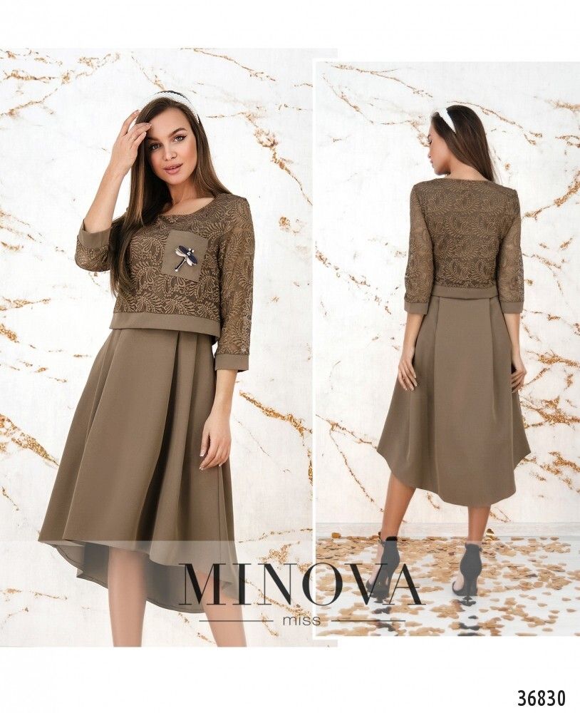 Платье 8619-мокко Minova