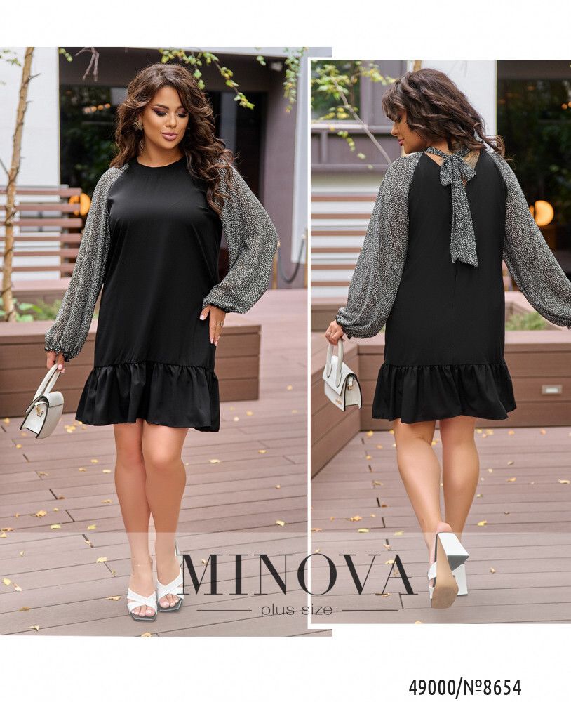 Платье 8654-черный Minova