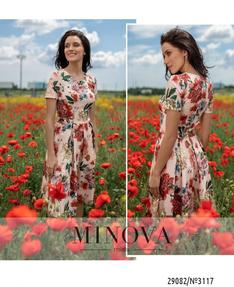 Платье 3117-пудра Minova
