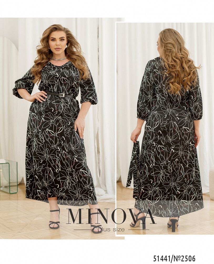 Платье 2506-черный Minova