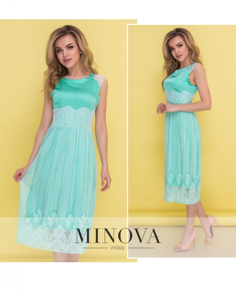 Платье 1046-мятный Minova