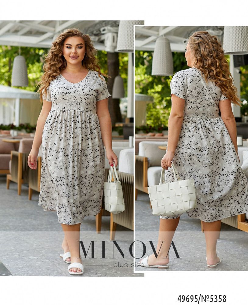 Платье 5358-серый Minova