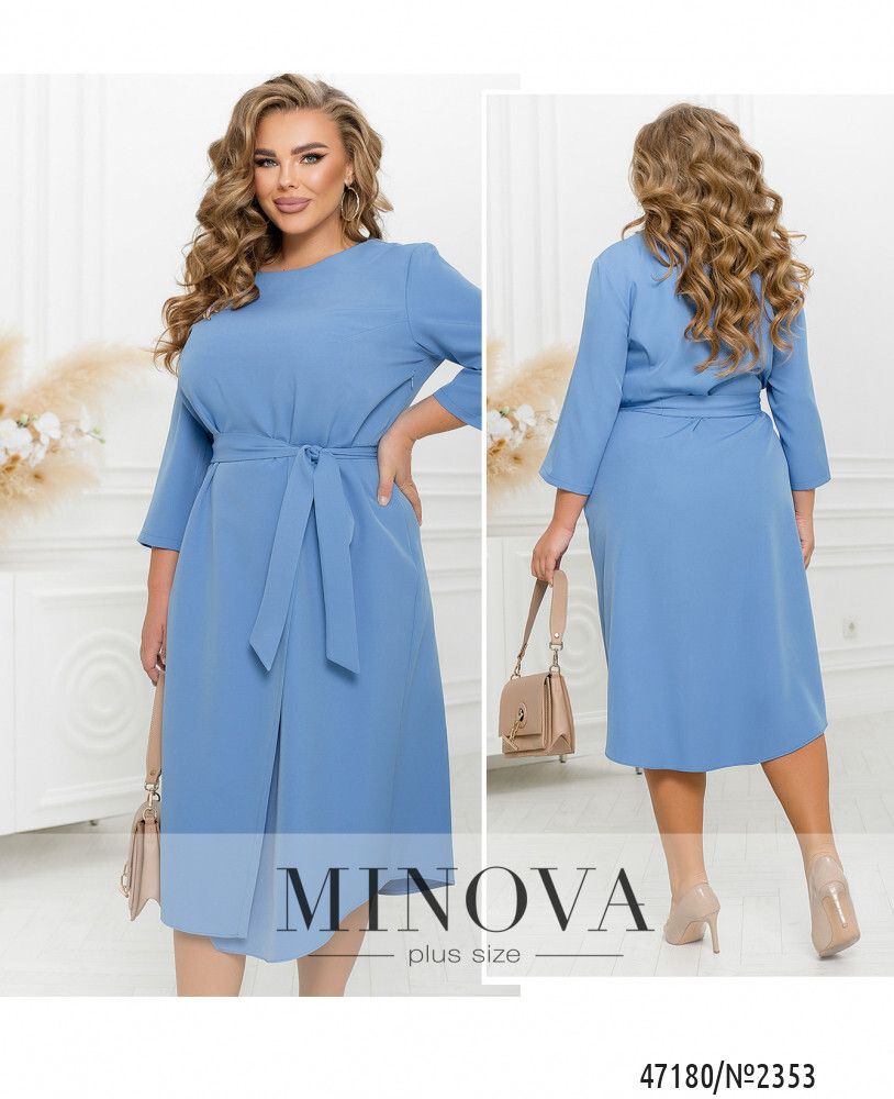 Платье 2353-голубой Minova