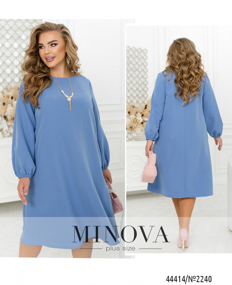 Платье 2240-голубой Minova