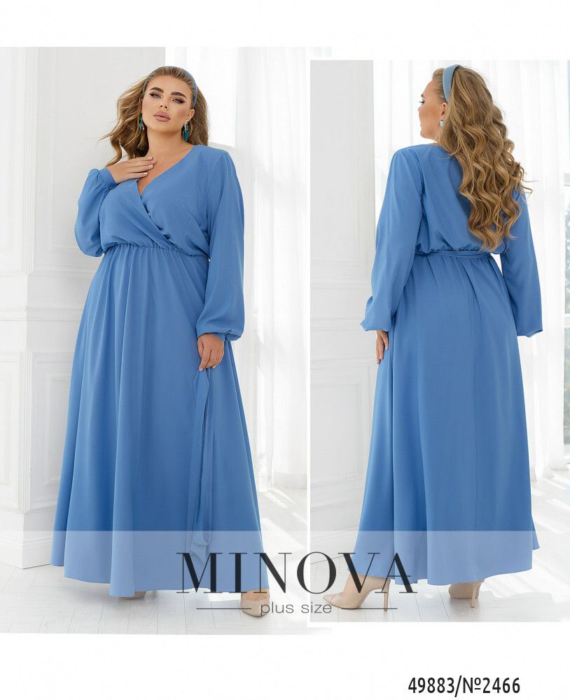 Платье 2466-голубой Minova